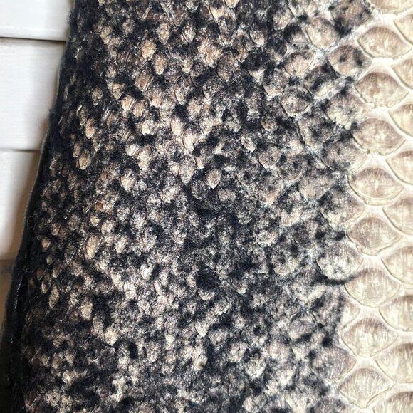 PHILIPP PLEIN Homme Black Lambskin Leather Gray PYTHON Snakeskin Skinny Pants 28 - Picture 5 of 10